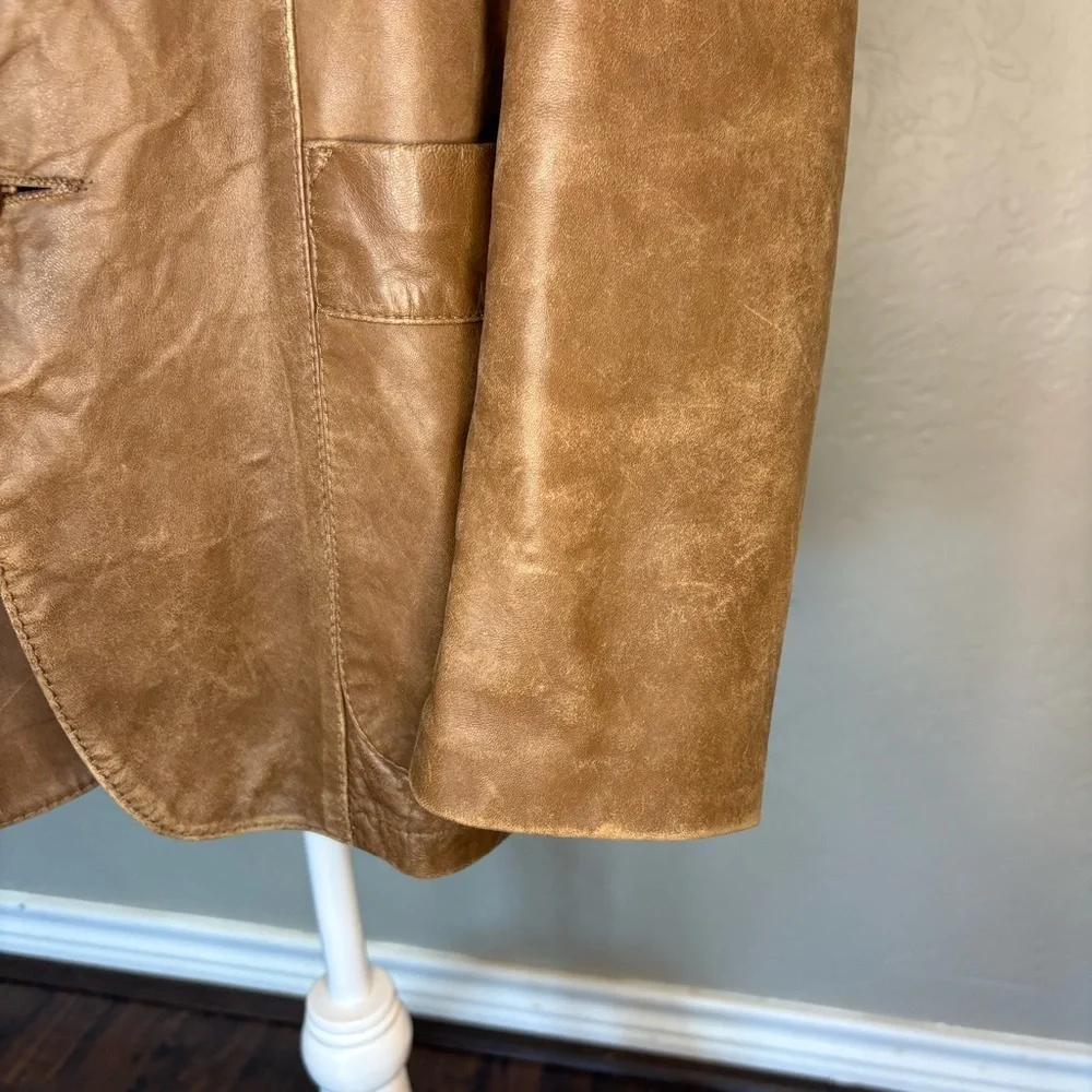 Remy Leather Fashions Blazer Jacket Made in USA • Size 42 • Genuine Leather